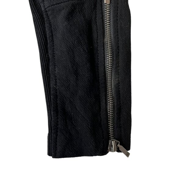 Blank NYC moto style jacket Medium black knit cotton sheer mesh cropped - Picture 6 of 8